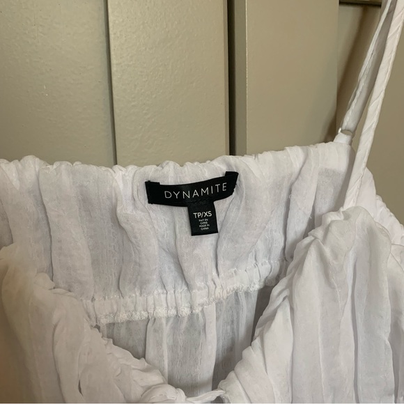 Dynamite White Flowy Tank Top 🤍 Never Worn - Picture 4 of 4